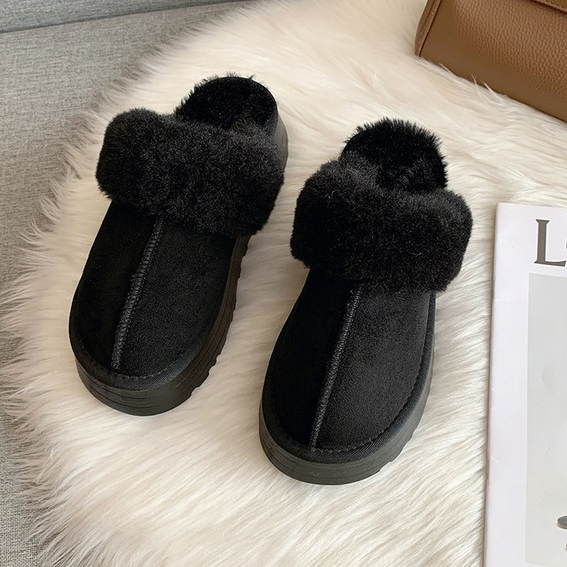 FrostStep plush cotton platform slipper – warm house slippers for women, view 4