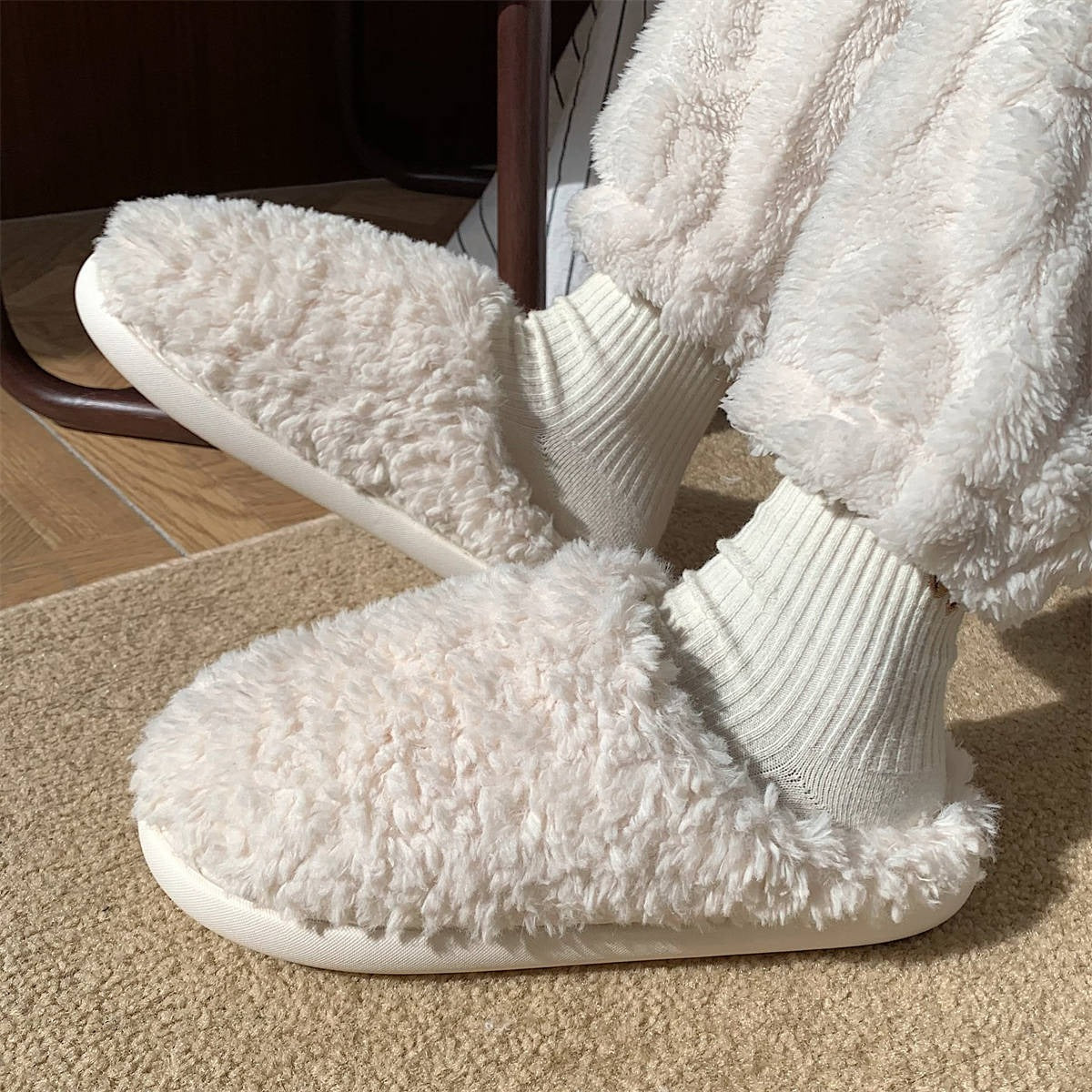 FrostStep cozy home cotton slipper – cozy winter house shoes for women, view 5