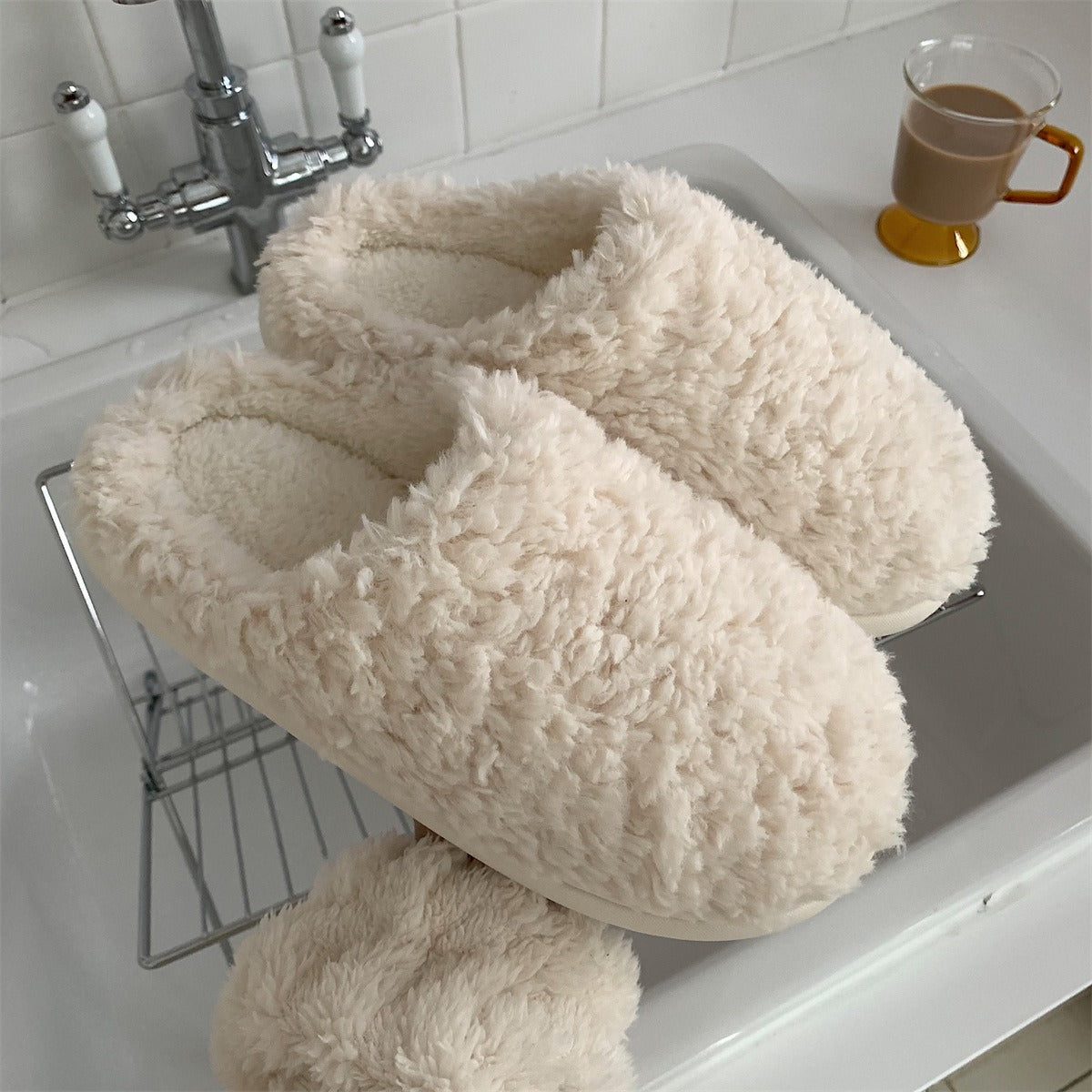 FrostStep cozy home cotton slipper – cozy winter house shoes for women, view 4